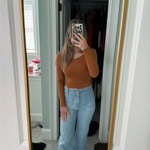 Ivy & Leo Open Back Long Sleeve Top